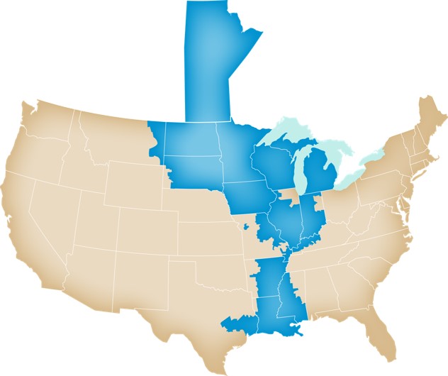MISO Territory Map